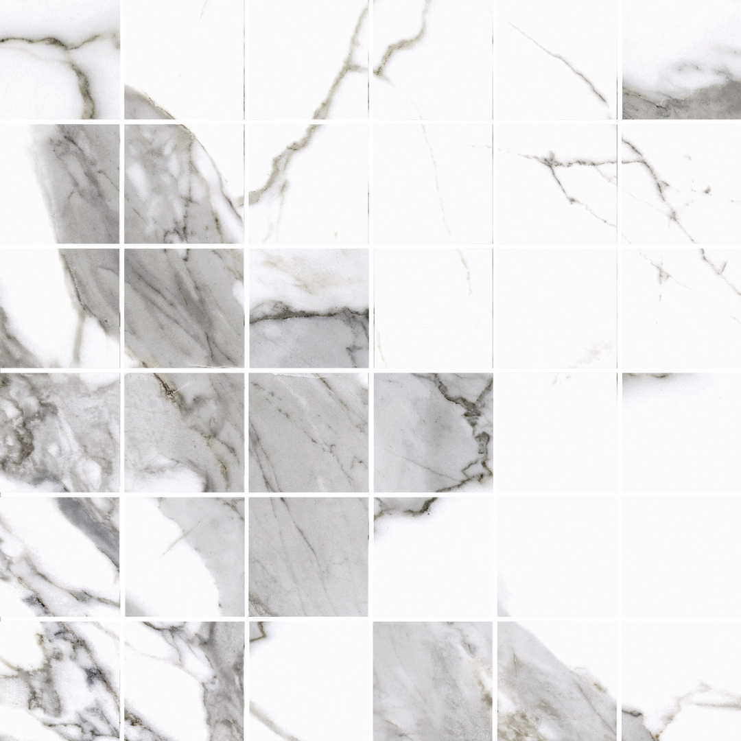 Dlažba Calacatta White Mozaika Rekt. Satinato 29,7x29,7 cm 