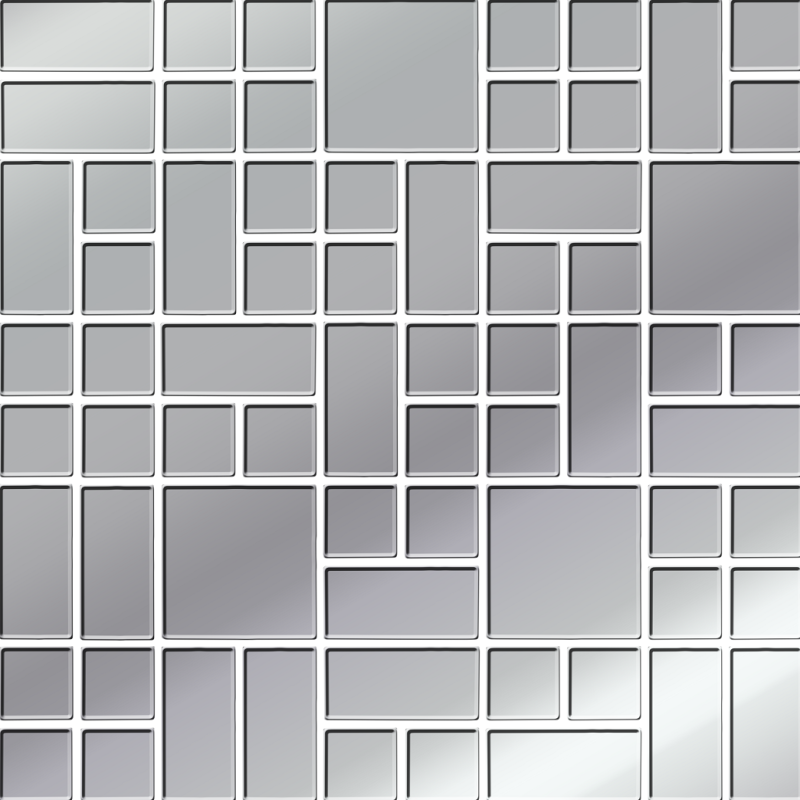 Dekor Concrete Platinum Glass Mosaic 25x25 cm