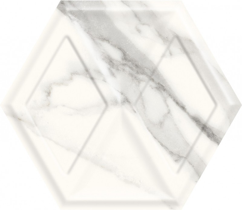 Obklad Morning Bianco Heksagon Struktura Lesk 19,8x17,1 cm
