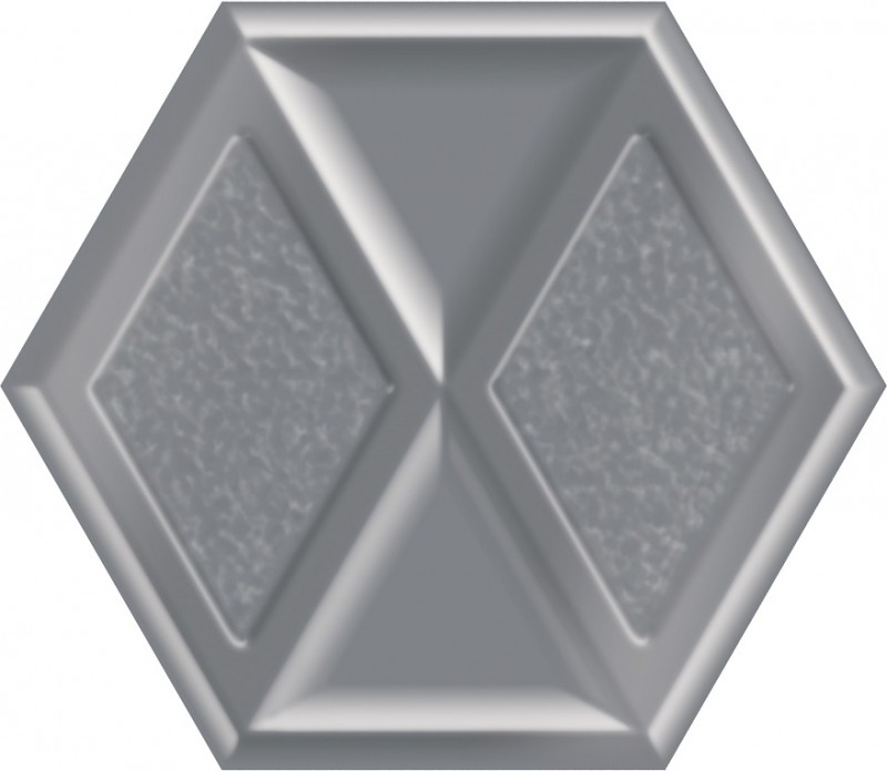Dekor Morning Silver Heksagon Lesk 19,8x17,1 cm