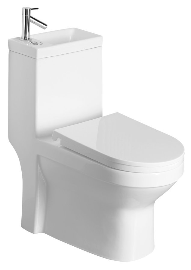 HYGIE WC kombi s umývátkem + sedátko, zadní/spodní odpad