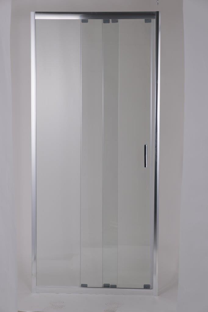 3-dílné sprchové dveře do niky MELIDE BARVA rámu - Chrom/Leštěný hliník (ALU), Rozměr A - 100 cm, Směr zavírání - Univerzální Levé / Pravé, Výplň - Čiré bezpečnostní sklo - 5 mm