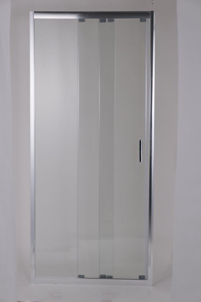 3-dílné sprchové dveře do niky MELIDE BARVA rámu - Chrom/Leštěný hliník (ALU), Rozměr A - 110 cm, Směr zavírání - Univerzální Levé / Pravé, Výplň - Čiré bezpečnostní sklo - 5 mm