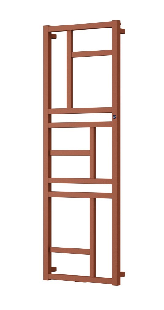 Koupelnový radiátor MONDRIAN barva dle vzorníku Barva radiátoru - Skupina barev [1], Rozměr radiátoru - 600 x 1740 mm, výkon 618 W, Typ připojení - Středové 50 mm