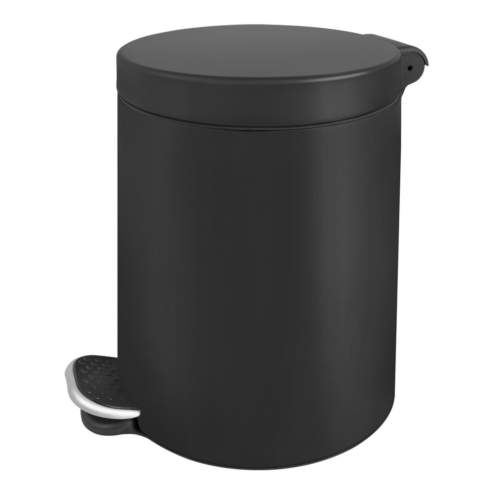 Pedálový odpadkový koš 5l, kov, černá barva
