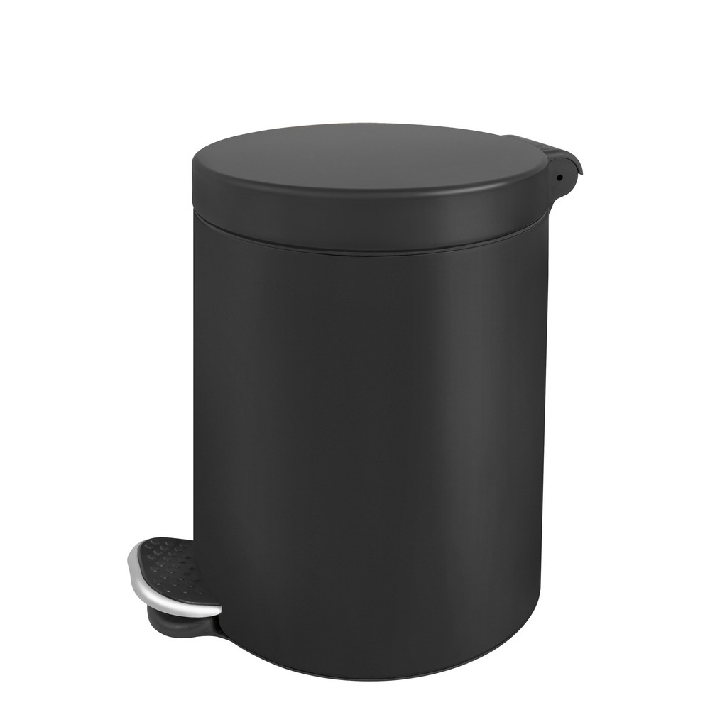 Pedálový odpadkový koš 3l, kov , černá barva