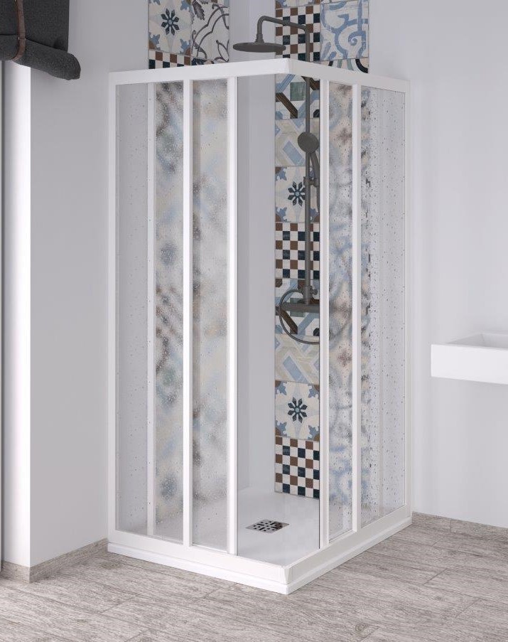 Čtvercový sprchový kout ACRIL - ANGOLO NEW BARVA rámu - Bílá, Rozměr A - 70 cm, Rozměr B - 70 cm