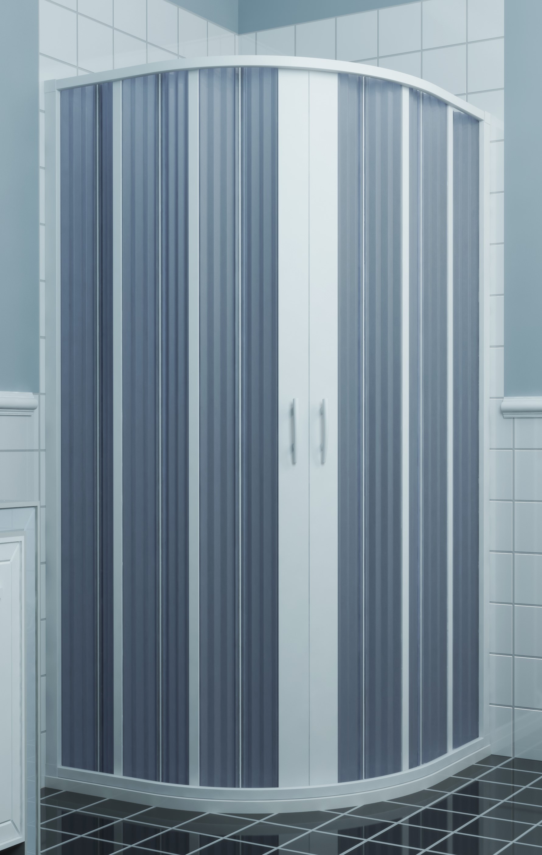 Sprchová zástěna FLEX - LUNA NEW Rozměr A - 90 cm, Rozměr B - 90 cm, Rozměr C - 185 cm, Typ otvírání -   Zavírání do středu