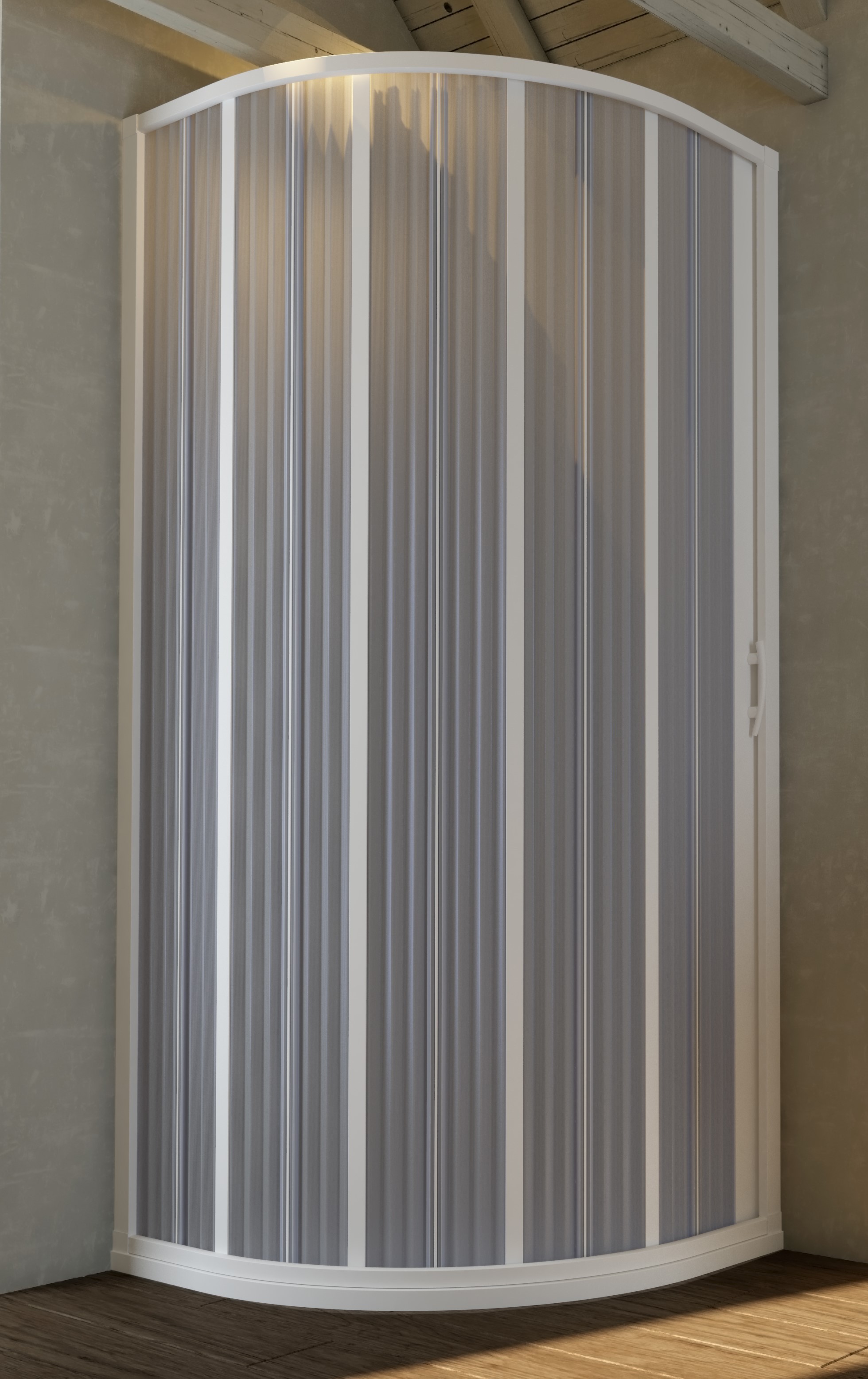 Sprchová zástěna FLEX - LUNA NEW Rozměr A - 90 cm, Rozměr B - 90 cm, Rozměr C - 185 cm, Typ otvírání - Zavírání na stranu
