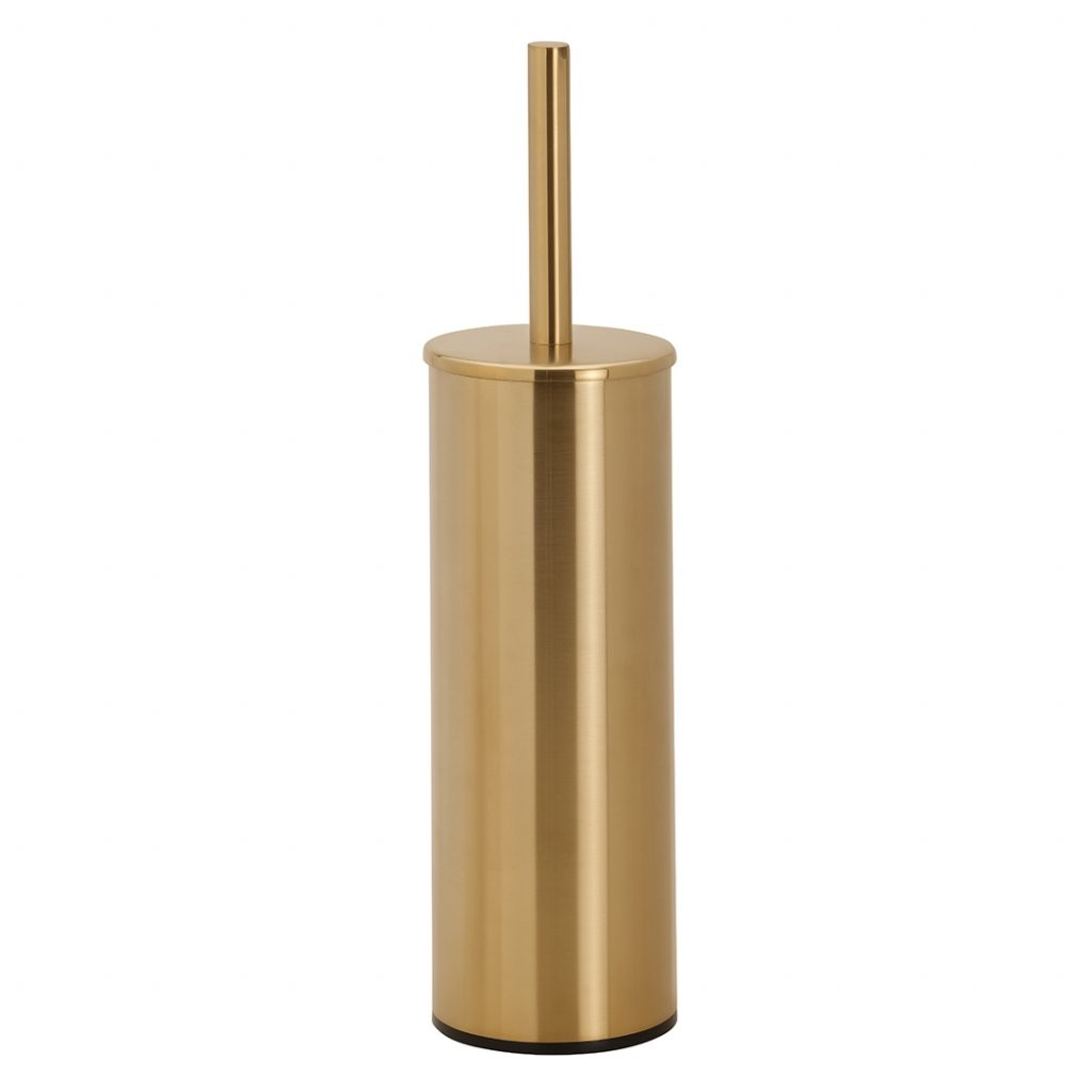 WC štětka válcová na postavení nebo pověšení, 95×380×105 mm Barva - 22 - zlatá broušená mat