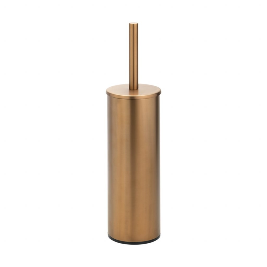 WC štětka válcová na postavení nebo pověšení, 95×380×105 mm Barva - Růžové zlato broušená