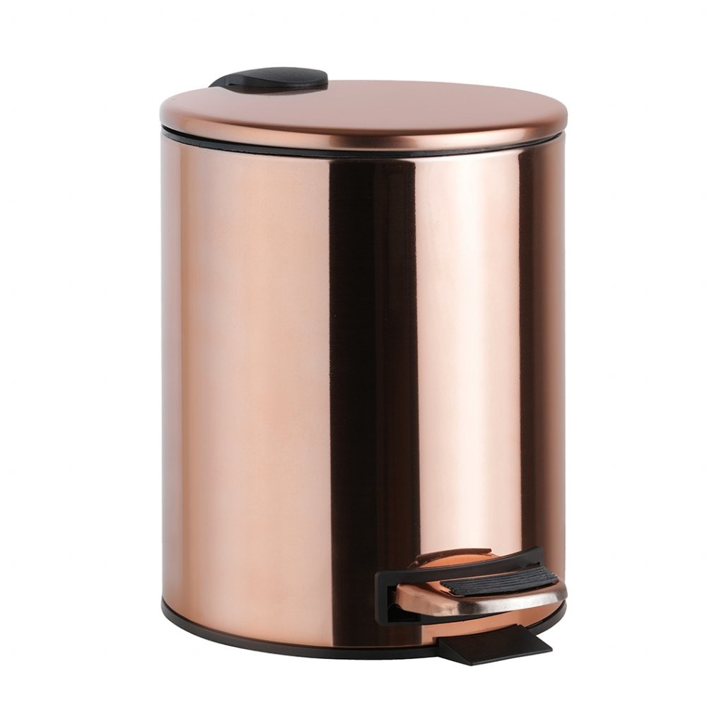 Odpadkový koš „Soft Close“, 5l, 205×265×205 mm Barva - Růžové zlato lesklá