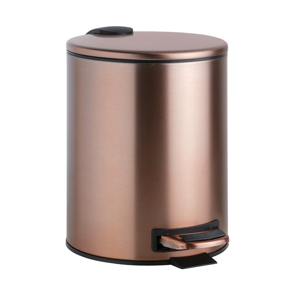 Odpadkový koš „Soft Close“, 5l, 205×265×205 mm Barva - Růžové zlato broušená