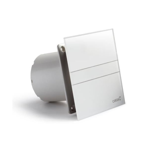 Axiální ventilátory na zeď či do stropu E100 GT, s časovačem, sklo bílé