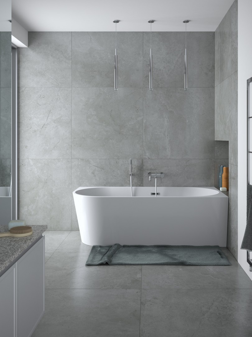 Volně stojící vana ZOYA bílá Barva sifonu - Chrom, Rozměr vany - 170 × 80 cm, Způsob provedení - Levé