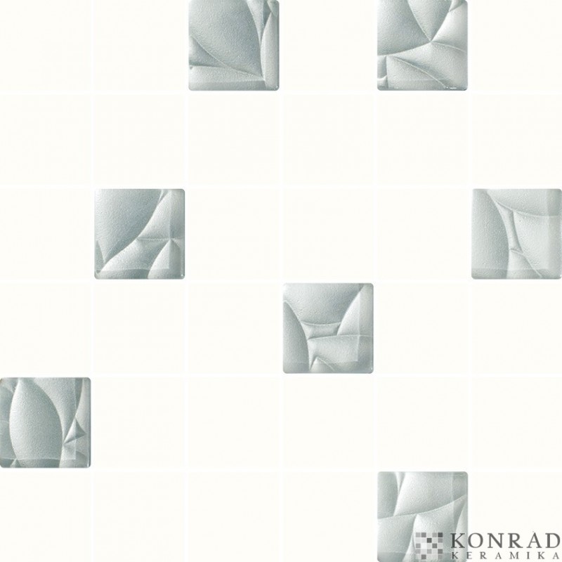 Obklad Esten Bianco/Silver Moz. 4,8x4,8/29,8x29,8 cm