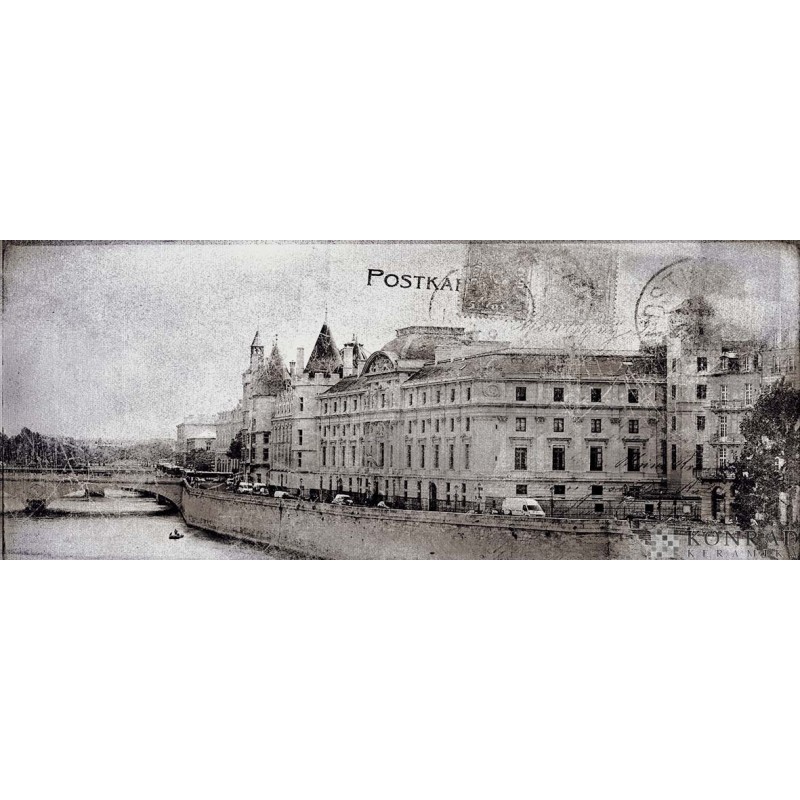 Dekor Treviso Postcard Grey 2 Sklo 50x20 cm