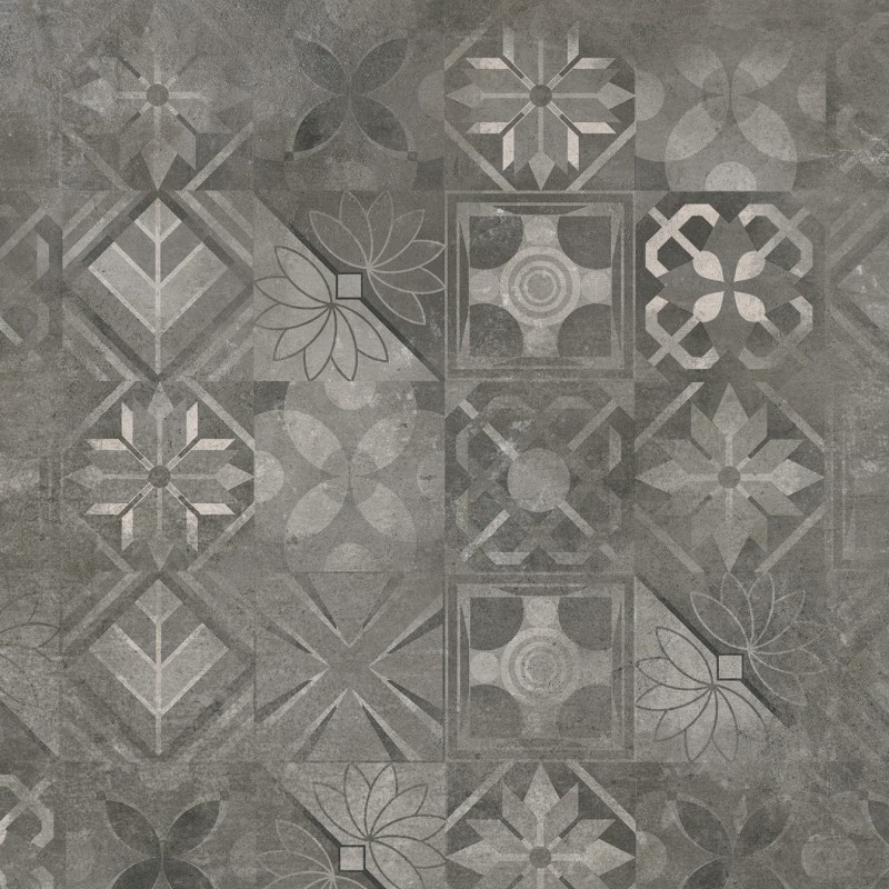 Dekor Softcement Graphite Patchwork Poler 59,7x59,7 cm