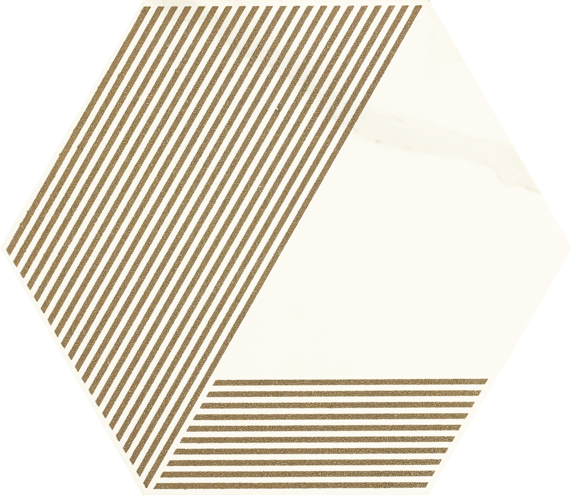 Dlažba Calacatta 2019 Mat. Hexagon A 17,1x19,8