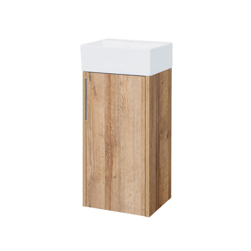 Vigo, koupelnová skříňka s keramickým umývátkem, 33 cm, bílá