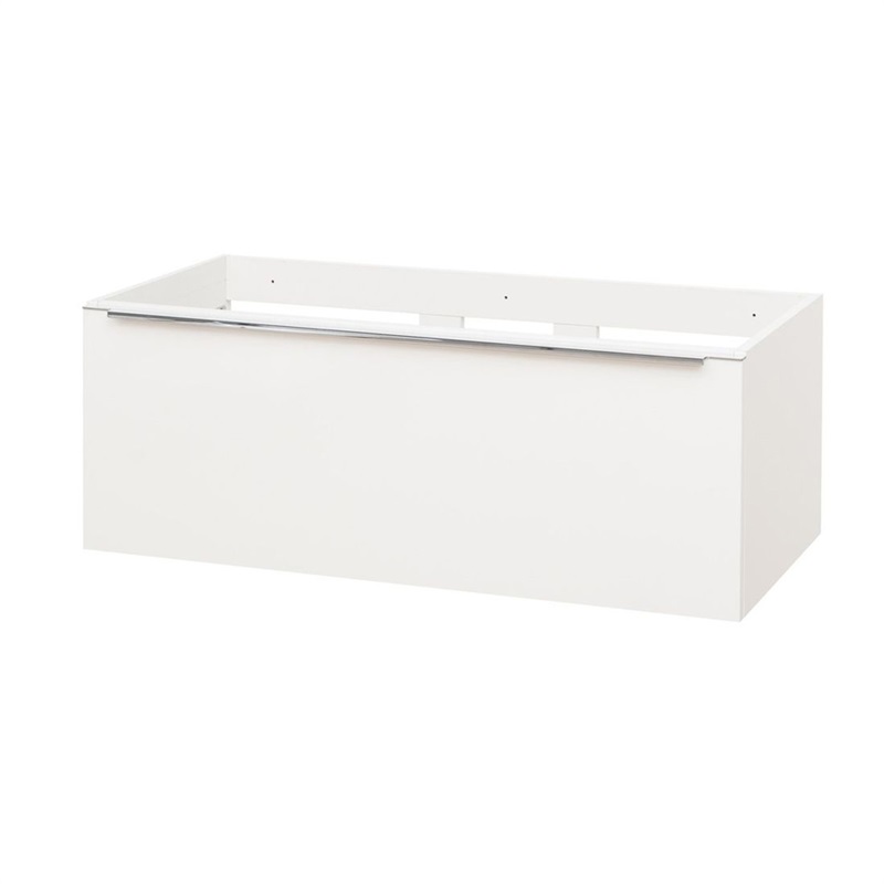 Mailo, koupelnová skříňka, bílá, dub, antracit, 1 zásuvka, 1010x476x365 mm