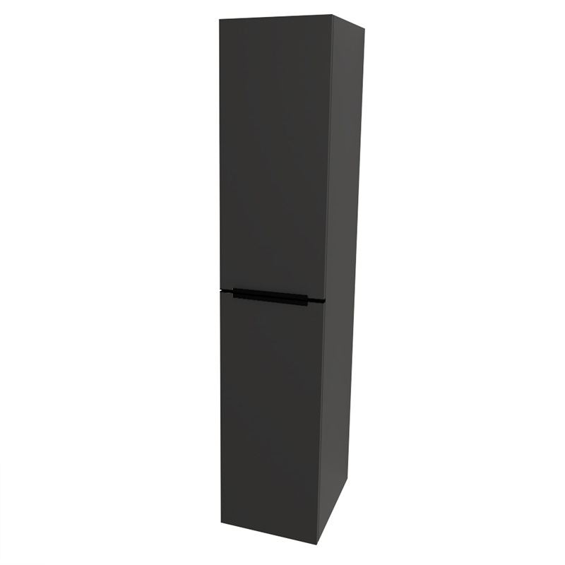 Mailo, koupelnová skříňka vysoká 170 cm, černé madlo, Multidecor, Dub Nelson