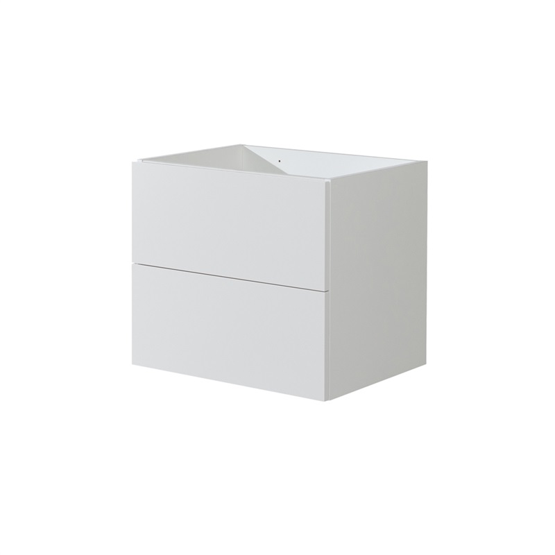 Aira desk koupelnová skříňka, bílá, dub, šedá, 2 zásuvky, 60 cm