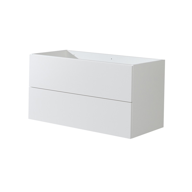 Aira desk, koupelnová skříňka, bílá, dub, šedá, 2 zásuvky, 100 cm