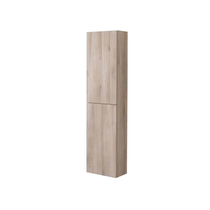 Aira , koupelnová skříňka, vysoká, pravé otevírání, bílá, dub, šedá, 400x1570x220 mm