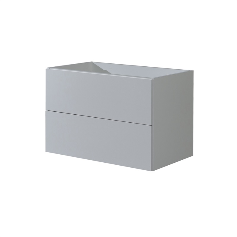 Aira desk, koupelnová skříňka, bílá, dub, šedá, 2 zásuvky, 80 cm