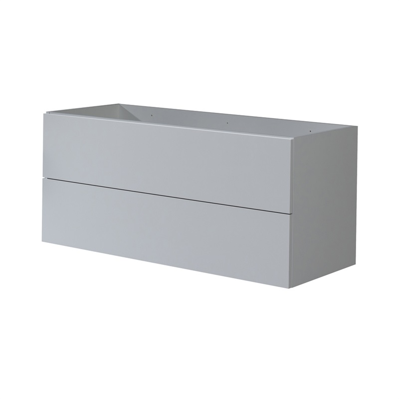 Aira desk, koupelnová skříňka, bílá, dub, šedá, 2 zásuvky, 120 cm