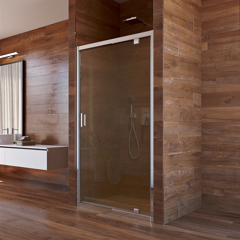Sprchové dveře, Lima, pivotové, 100x190 cm, chrom ALU, sklo Čiré 6 mm