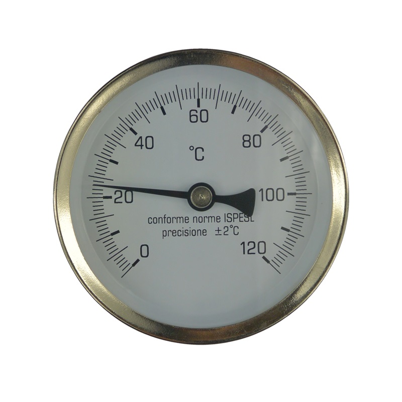 Teploměr bimetalový 0 - 120 °C, zadní vývod 1/2